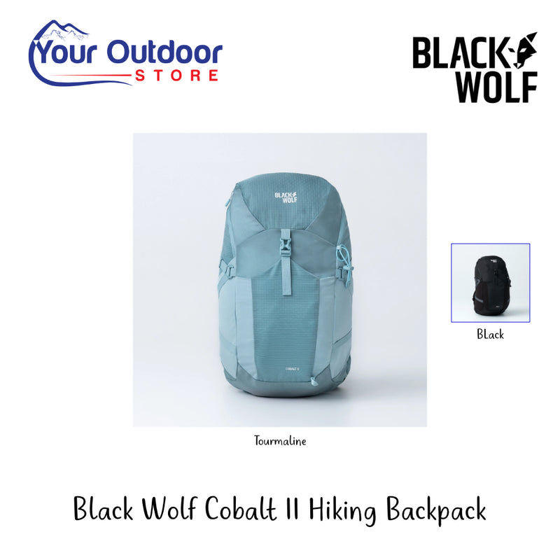 Black Wolf Colbalt ll Hiking Backpack | Hero Image Showing All Logos, Titles And Variants.