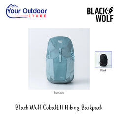 Black Wolf Colbalt ll Hiking Backpack | Hero Image Showing All Logos, Titles And Variants.