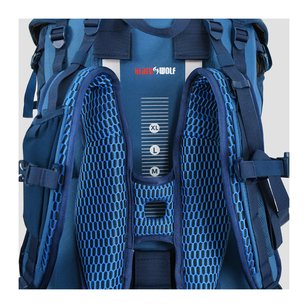 Gibraltar | Black Wolf Falcon Trekking Pack. Showing Back Adjustments. 