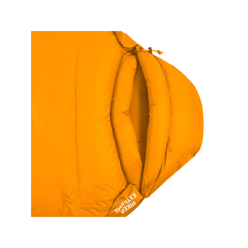 Flame Orange | Black Wolf Hiker Extreme Sleeping Bag -7 Degree Image Showing Close Up View Of The Hood.