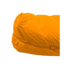 Flame Orange | Black Wolf Hiker Extreme Sleeping Bag -7 Degree Image Showing Close Up View Of Foot Box And Hanging Loop.