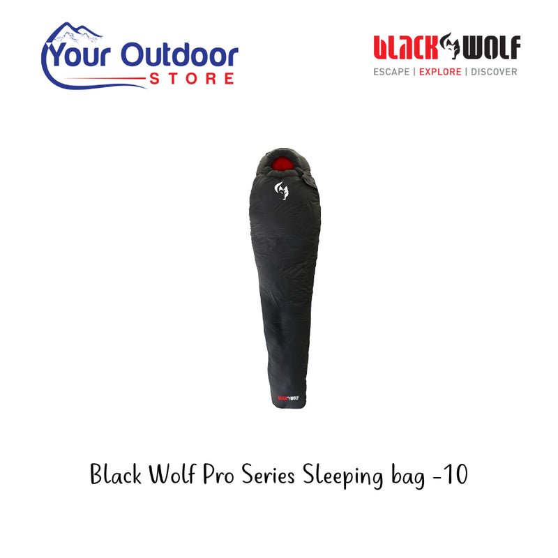 Black Wolf Pro Series Sleeping Bag -10 | Hero Image Showing Logos and Title. 