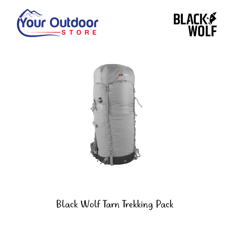 Black Wolf Tarn Trekking Pack. Hero Image Showing Logos and Title. 
