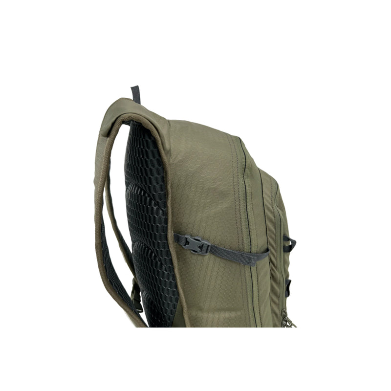 Moss | Black Wolf Tomaree Day Pack Image Showing Close Up View Of Side Strap.
