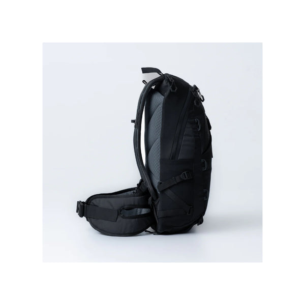 Jet Black | Black Wolf Tumut Day Pack Image Showing Side View Of The Day Pack.