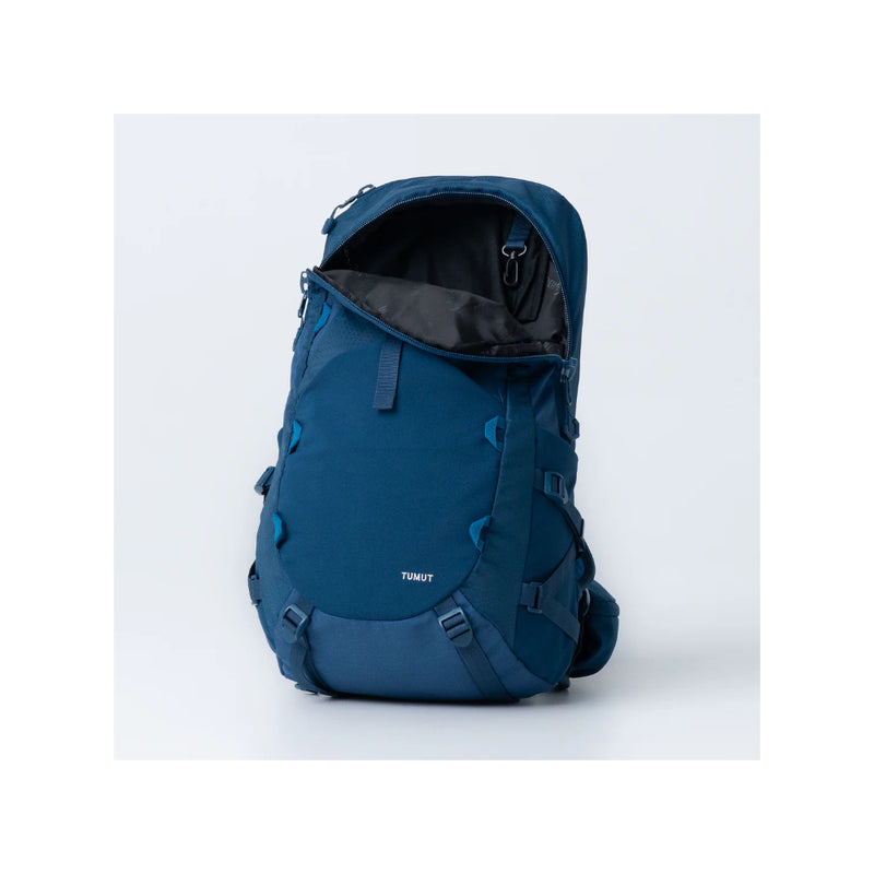 Gibraltar | Black Wolf Tumut Day Pack Image Showing Front View, With Zipper Slightly Open.