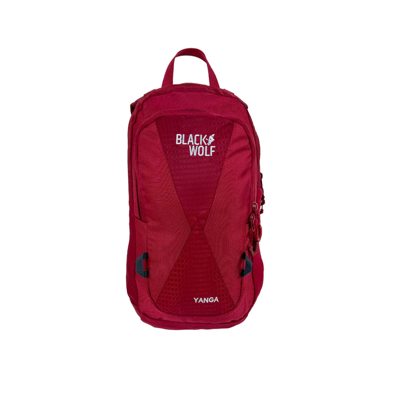 Tibetan Red | Black Wolf Yanga 13 Litre Day Pack. Front View.