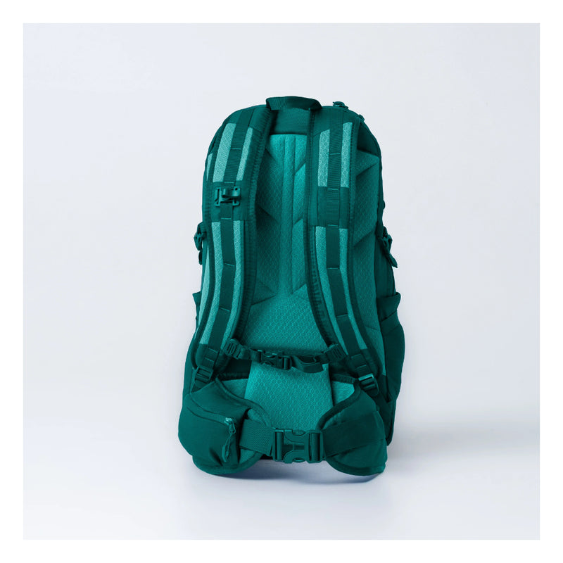 Quetzal Green | Black Wolf Arakoon Backpack Image Showing Back View.