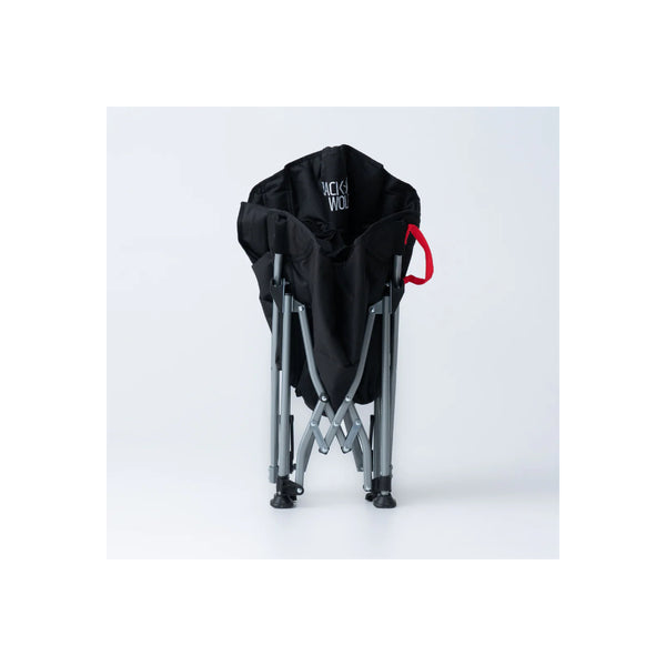 Jet Black | Black Wolf Bucket Chair ll Image Showing Back View Of The Chair Folded Up.
