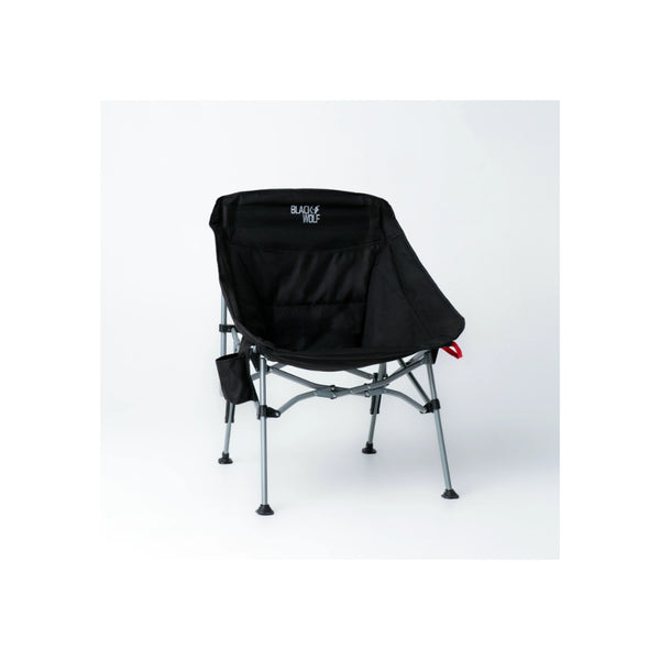 Jet Black | Black Wolf Bucket Chair ll Image Showing Front View, No Logos Or Titles.