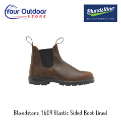 Blundstone 1609 Elastic Sided Boot Lined | Hero Image Showing All Logos And Titles.