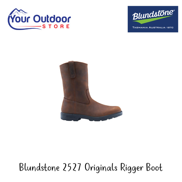 Blundstone 2527 Originals Rigger Boot | Hero Image Showing All Logos And Titles.