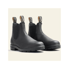 Black | Blundstone 510 Elastic Sided Boots Image Showing Angled Front View Of The Pair #510 Boots.