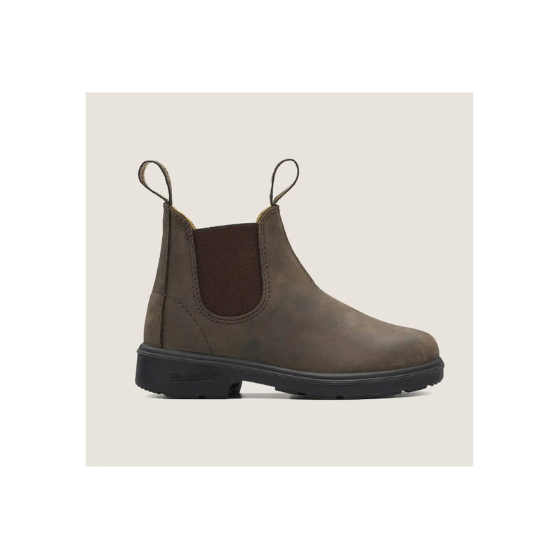 Rustic Brown | Blundstone 565 Elastic Sided Boots Image Showing Side View.