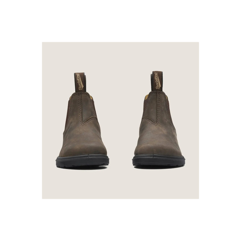 Rustic Brown | Blundstone 565 Elastic Sided Boots Image Showing Front View.