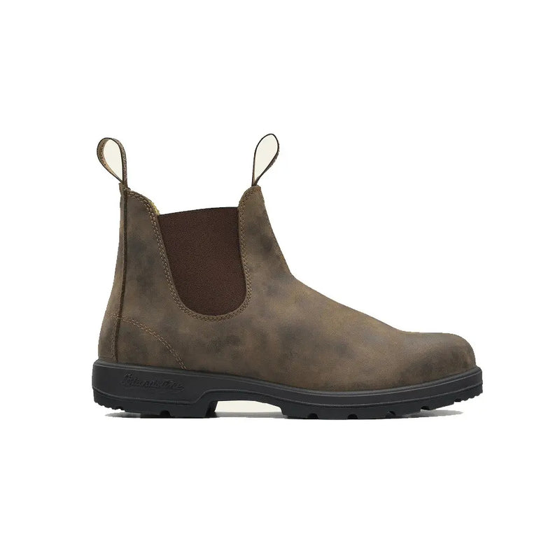 Rustic Brown | Blundstone 585 Elastic Sided Boot Image Showing No Logos Or Titles.