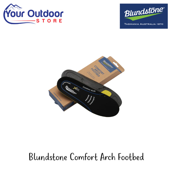 Blundstone Comfort Arch Footbed |  Hero Image Showing All Logos And Titles.