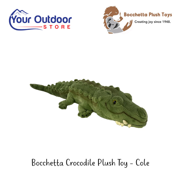 Bocchetta Crocodile Plus Toy - Cole | Hero Image Showing All Logos And Titles.