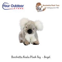 Bocchetta Koala Plush Toy - Angel | Hero Image Showing All Logos And Titles.