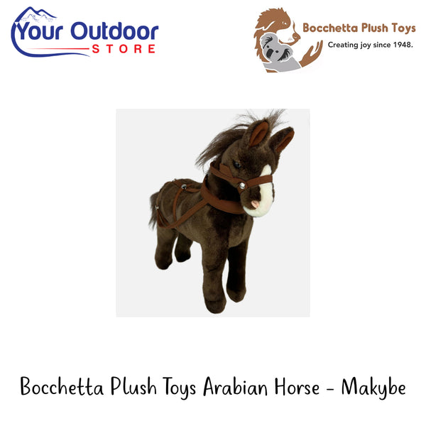 Bocchetta Plush Toys Arabian Horse - Makybe | Hero Image Showing All Logos And Titles.