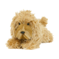 Tan | Bocchetta Oodle Dog Plush Toy. Angled Front View. 