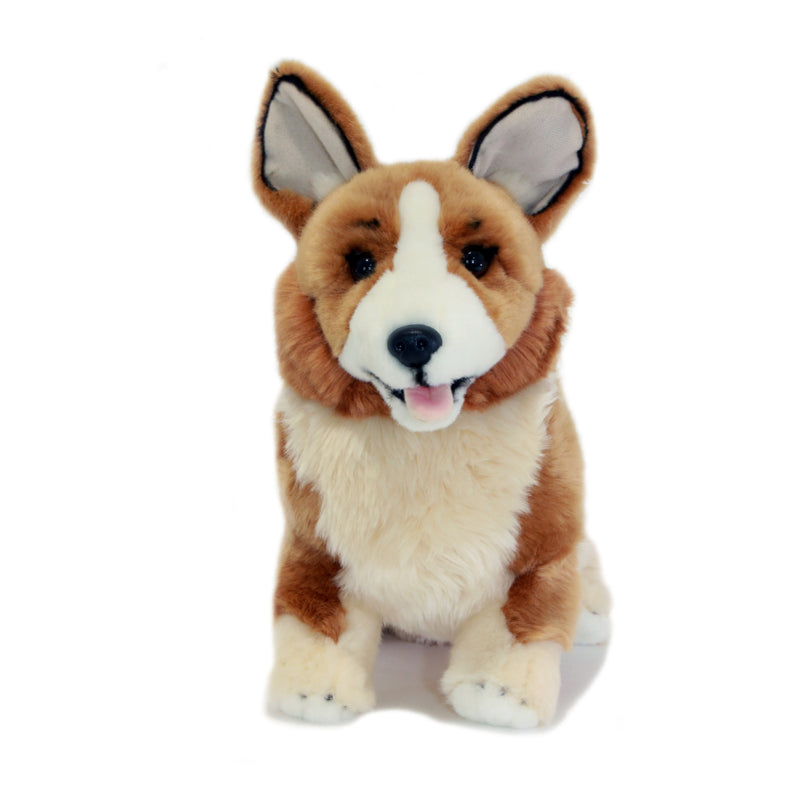 Tan | Bocchetta Plush Toy -Windsor The Corgi. Front View. 