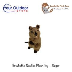 Bocchetta Quokka Plush Toy - Roger | Hero Image Showing All Logos And Titles.