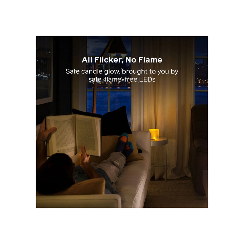 Cool White LEDs | BioLite Luci Solar Inflatable Lantern Candle Image Showing Lantern Turned On Inside A Home.