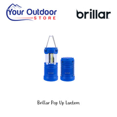 Brillar Pop Up Lantern | Hero Image Showing Logos and Title. 