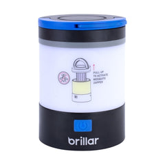 Blue/White/Black | Brillar Rechargeable Mozzie Zapper And Lantern. Shown Closed. 