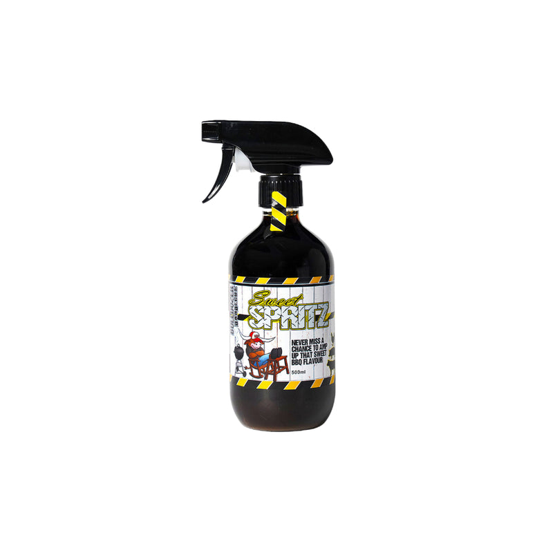 Bulldozer BBQ Sweet Pit Spritz | Image Sowing No Logos Or Titles.
