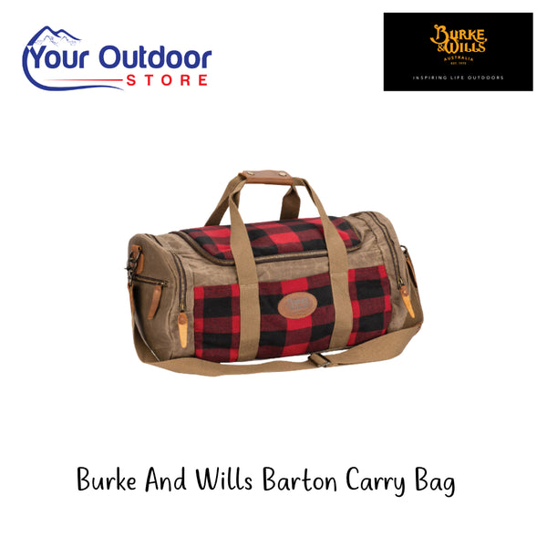 Burke And Wills Barton Carry Bag | Hero Image Showing All Logos And Titles.