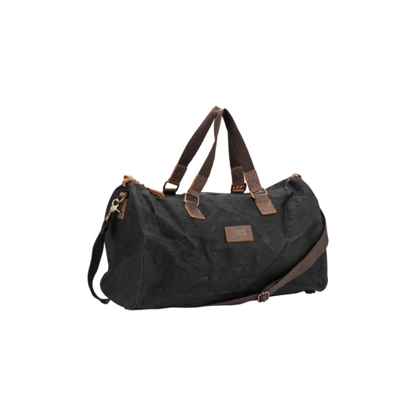 Black | Burke And Wills Foley Duffle And Suit Bag Image Showing Front View Of The Duffle Bag.