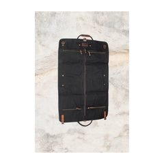 Black | Burke And Wills Foley Duffle And Suit Bag Image Showing View Of The Sit Bag Laid Out Flat.