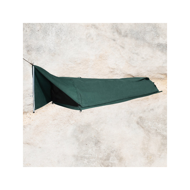Forest Green | Burke & Wills Ironbark King Single Plus Traditional Canvas Swag Image Showing No Logos Or Titles.