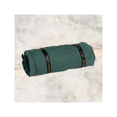 Forest Green | Burke & Wills Ironbark King Single Plus Traditional Canvas Swag Image Showing The Swag Rolled Up For Storage And Transport.