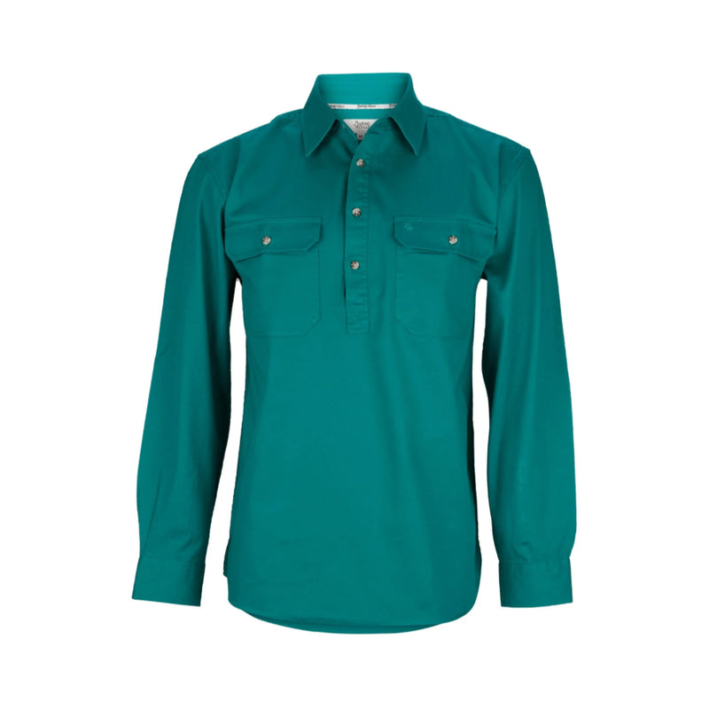 Green | Burke and Wills Men's Flinders Shirt. Front View.