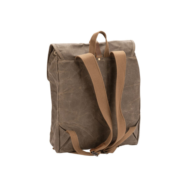 Army Green | Burke Ad Wills Morrison Backpack Image Showing Back View.