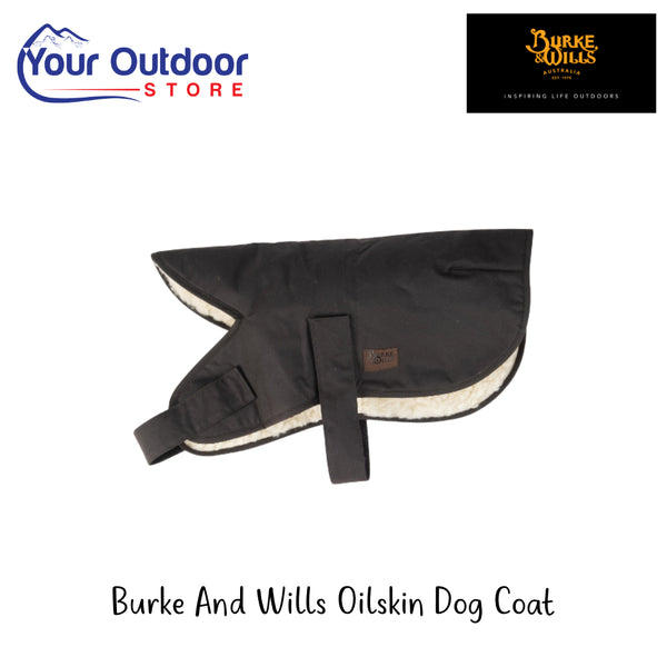 Burke And Wills Oilskin Dog Coat | Hero Image Showing All Logos And Titles.