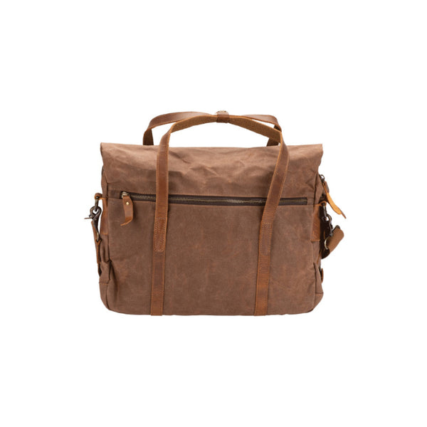 Coffee | Burke And Wills Paterson Shoulder Bag Image Showing Back View.