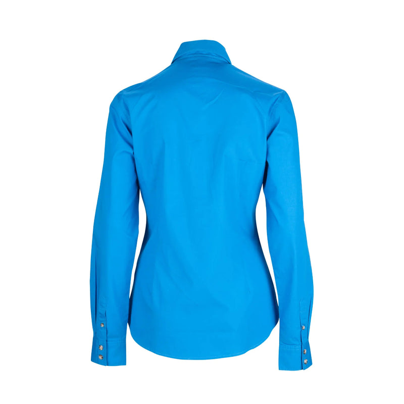 Sky Blue | Burke and Wills Women's Collins Shirt. Back View. 