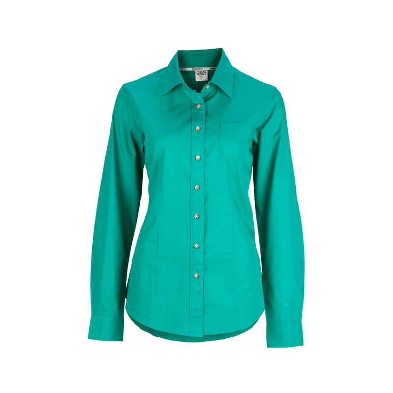 Green | Burke and Wills Women's Collins Shirt. Front View. 