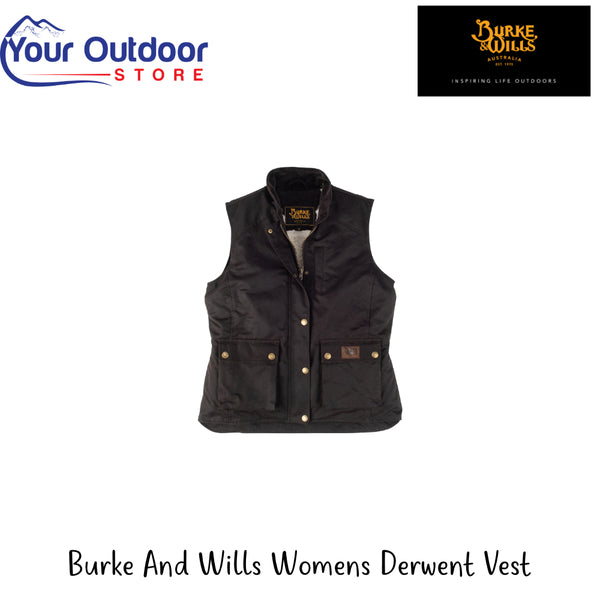 Burke And Wills Womens Derwent Vest | Hero Image Showing All Logos And Titles.