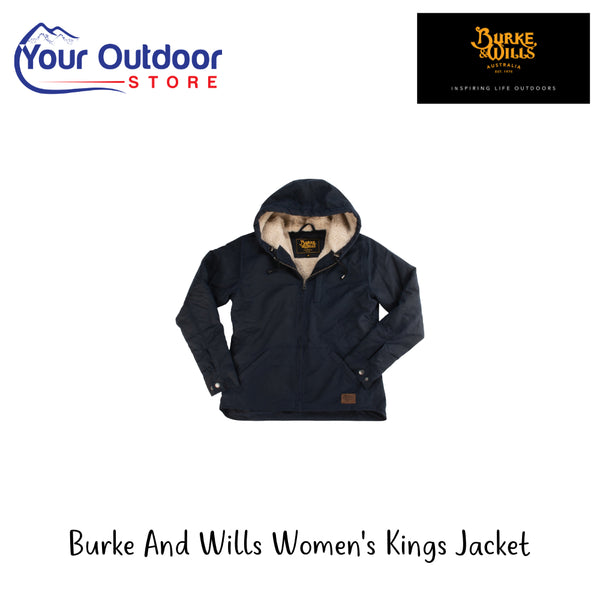 Burke And Wills Womens King Jacket | Hero Image Showing All Logos And Titles.