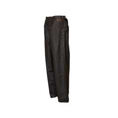 Brown | Burke and Wills Carpentaria Oilskin Overpants. Side View Showing Press Stud Closures.