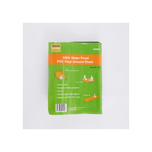 Olive Green | Bush Tracks Multi Purpose Vinyl Ground Sheet Image Showing Product Packaging.