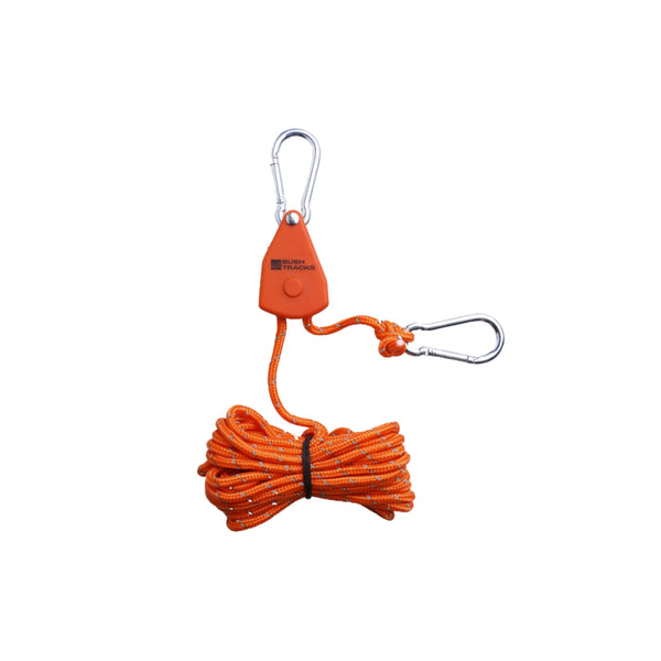Orange | Bush Tracks Rope Ratchet Tie Downs Image Showing No Logos Or Titles.
