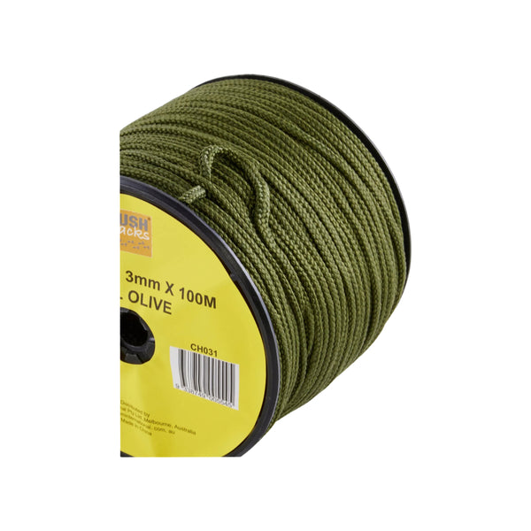 Olive | Bush Tracks Paracord Roll Image Showing No Logos Or Titles.