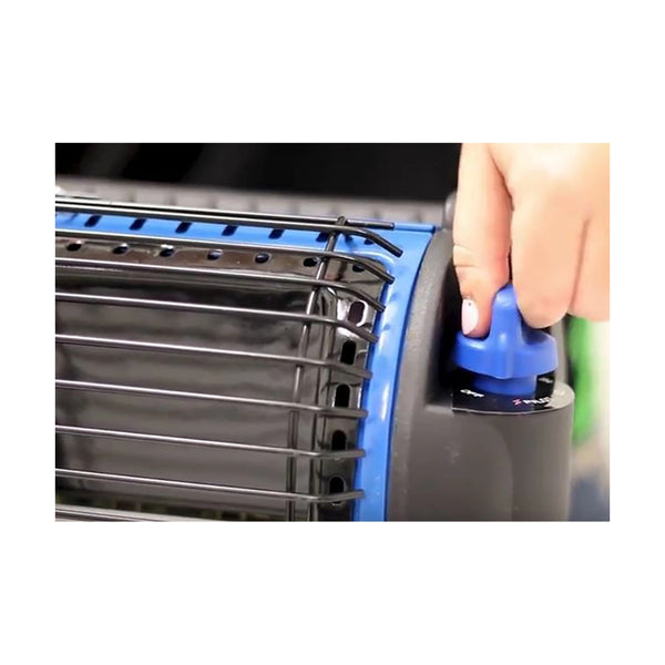 Companion Portable Propane Gas Heater - Showing Ignite, on/off Switch.
