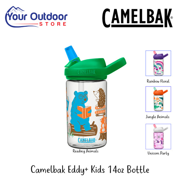 Camelbak Eddy+ Kids 14oz Bottle | Hero Image Showing All Logos, Titles And Variants.